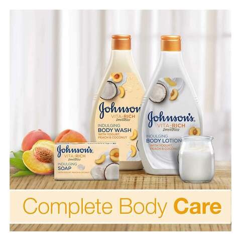 JOHNSON’S, Body Wash, Vita-Rich, Yogurt, Peach & Coconut, 400 ml x Pack of 2