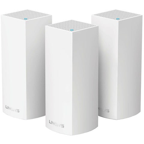 Linksys Wireless Modular Whole Home Wi-Fi Mesh SystemWHW0303 Velop Tri-Band AC6600 Pack of 3