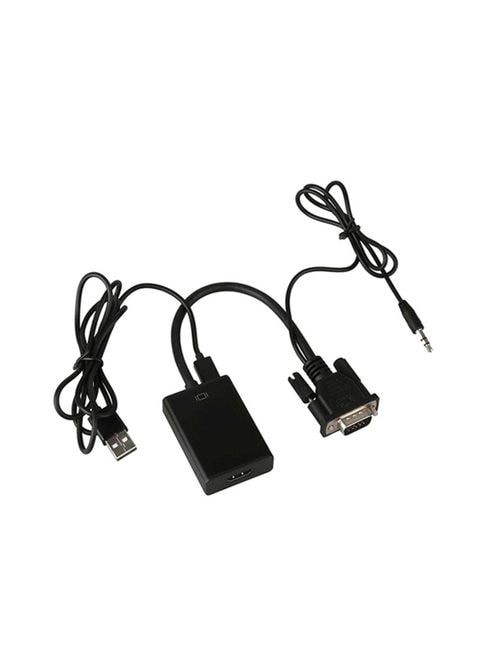 Generic - VGA To HDMI Converter Cable Black