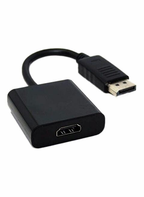 HDMI Female To DisplayPort Male Converter Black