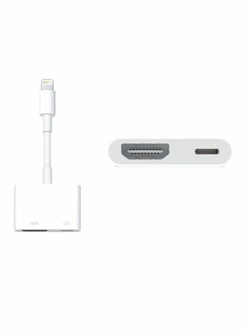 Lightning To HDMI Digital AV Adapter White