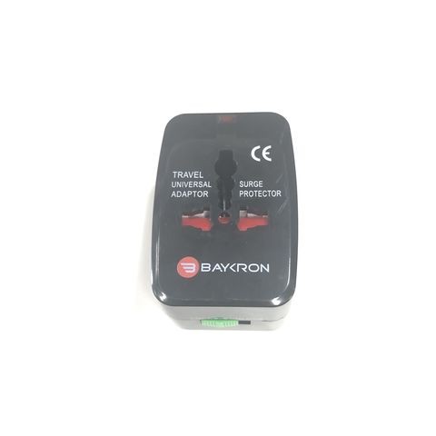 Baykron Universal world travel adapter Black