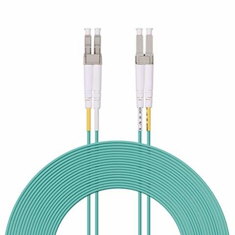 Fiber Patch Cable - LC to LC OM3 10Gb/Gigabit Multi-mode Jumper Duplex 50/125 LSZH Fiber Optic Cord for SFP Transceiver, Computer Fiber Networks and Fiber Test Equipment, 10-Meter(33ft)