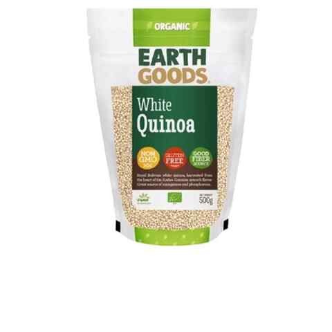 Earth Goods Organic White Quinoa NON-GMO Gluten-Free Good Fiber Source 500g