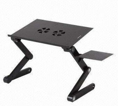 Generic Foldable Laptop Stand With 2 Cooling Fan E Table