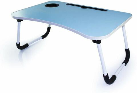 Toshionics Multi-Purpose Foldable Laptop Table With Tablet Slot &amp; Cup Holder