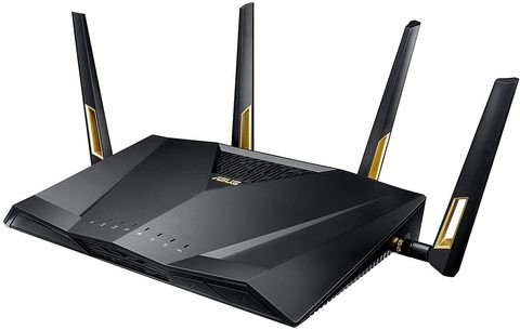 Asus Router RT-AX88U Quad-Core, Next-Gen WiFi 6, Wireless 802.11ax Dual Band Wi-Fi Adaptive