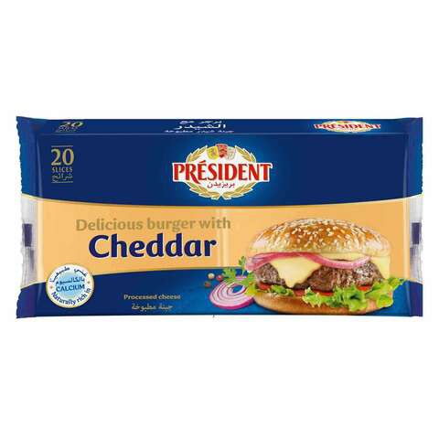 President 400g Cheddar Cheese Slices Pack of 20