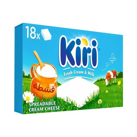 Kiri Spreadable Cream Cheese Squares  18 Portions 324g