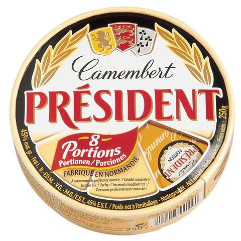 President Camembert Cheese Portions 250g