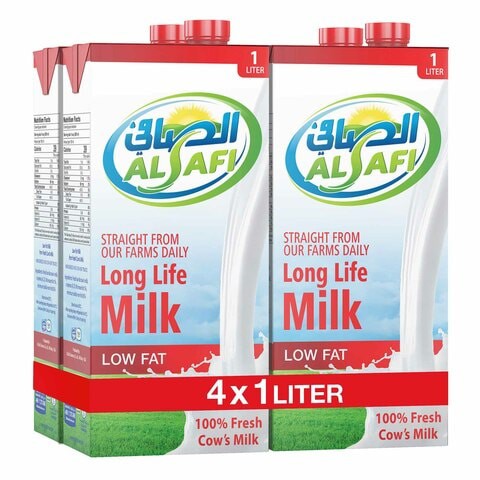 Al Safi UHT Milk Low Fat 1L x Pack of 4