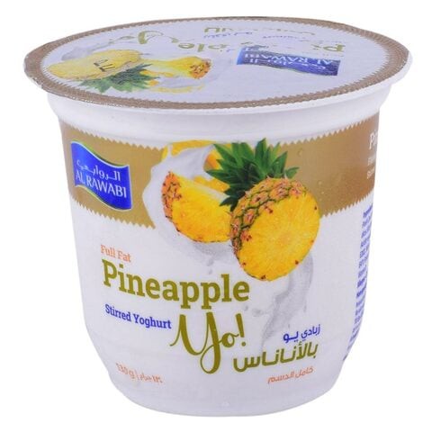 Al Rawabi Full Fat Yo Pineapple Stirred Yoghurt 130g