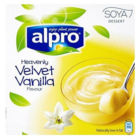 Alpro Heavenly Velvet Vanilla Dessert 125g x Pack of 4