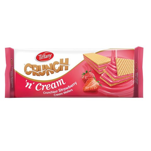 Tiffany Crunch &#39;N&#39; Cream Crunishest Strawberry Cream Wafers 153g