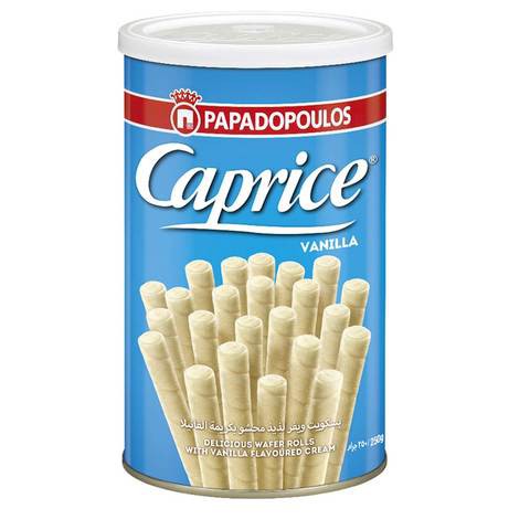 Caprice Classic Vanilla Wafer Rolls 250g