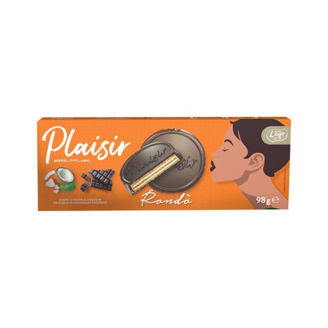 Lago Plaisir Cocconutand  Dark Chocolate Wafer 98g