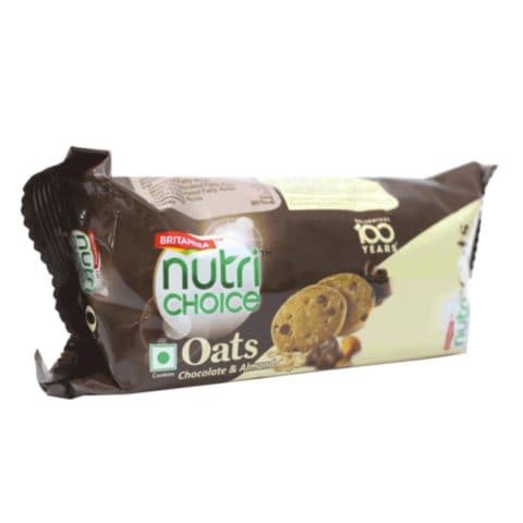 Britannia Nutrichoice Oats, Chocolate and Almond Cookies 75g