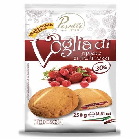 Piselli Oisellio Red Fruits Filled Biscuit 250g