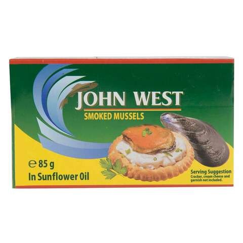 John West Smoked Mussels in Sunflower Oil 85g