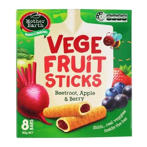 Mother Earth Beetroot Apple And Berry Vege Fruit Sticks 152g