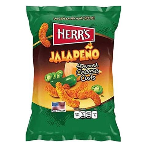 Herr&#39;s Jalapeno Poppers Flavored Cheese Curls Chips 28g