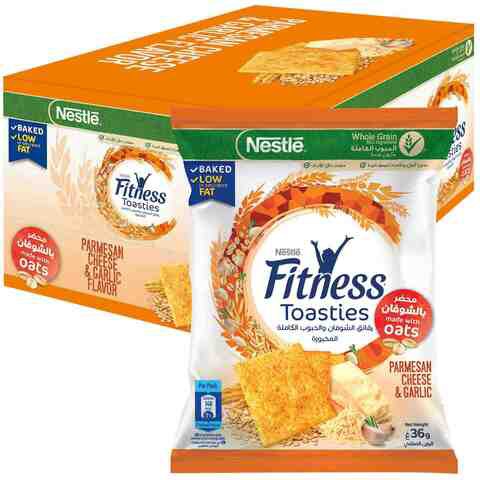 Nestle Fitness Parmesan Cheese And Garlic Oats Toasties 36g x14