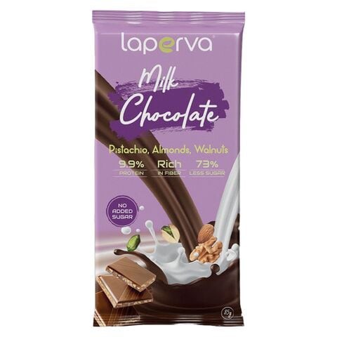 Laperva Milk Chocolate With Pistachio Almond And Walnuts 85g