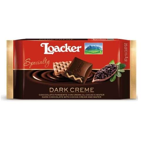 LOACKER CHOCOLATE BAR DARK NOIR 87G