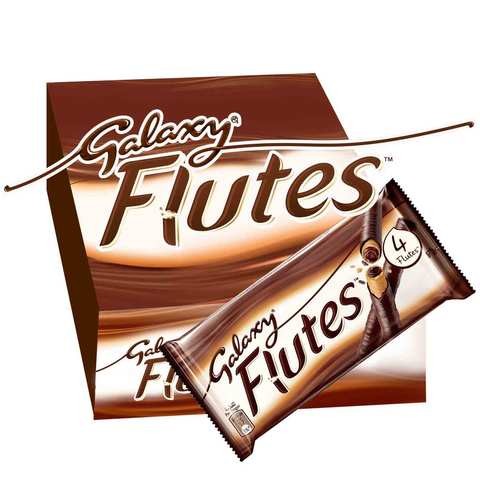 Galaxy Flutes Chocolate Fingers 45g x Pack of 12