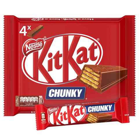 Nestle Kitkat Chunky Chocolate Bar 160g x Pack of 4