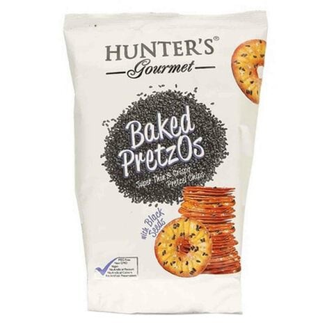 Hunter&rsquo;s Gourmet Baked Pretzos With Black Seeds 180g