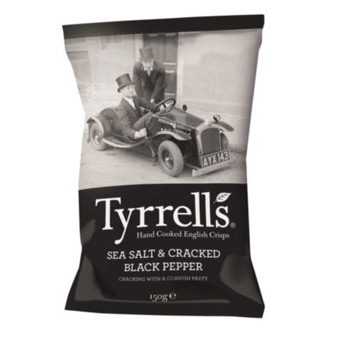 Tyrrell&#39;s Sea Salt and Black Pepper Crisps 150g