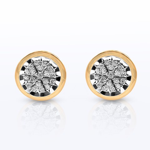 18k NAPOLI DIAMOND EARRING 0.1 CTS-White Gold