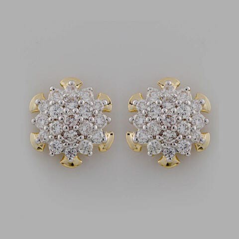 18k NAKSHATRA DIAMOND EARRING 0.36 CTS-White Gold