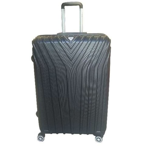 Track Tesla 4 Wheel Hard Trolley Luggage Bag  Medium 64Cm Black