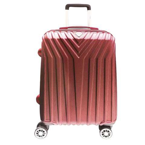 Track Tesla 4 Wheel Hard Trolley Luggage Bag  Large 72Cm Burgundy