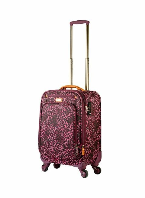 Regency Leopard Purple Premium Style 4-wheel Cabin Trolley 18inch - RLT 001