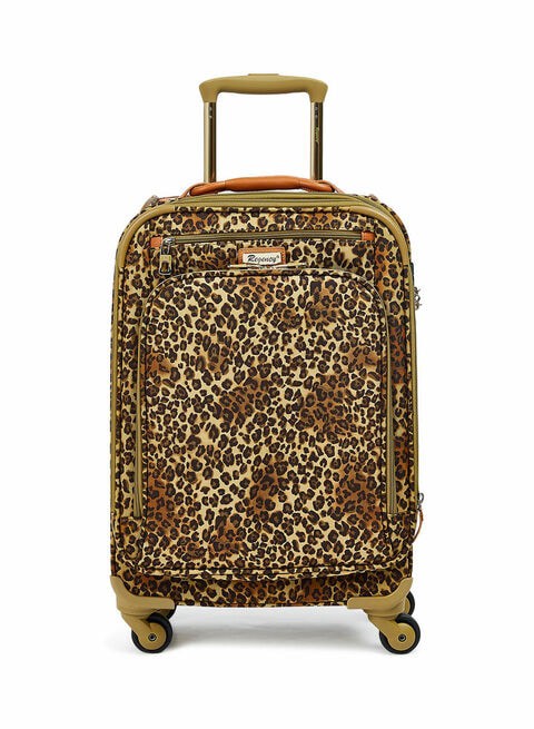 Regency Leopard Khaki Premium Style 4-wheel Cabin Trolley 18inch - RLT 002