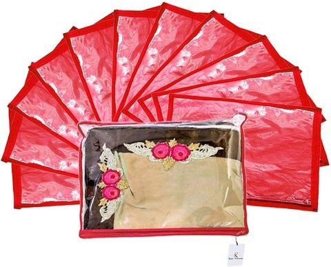 Sari Pouch PVC Saree Bag |Cover| Pouch Set Of 5 Pieces