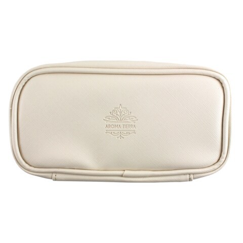 Aroma Tierra - Cosmetic And Essential Oil Bag - Floral White