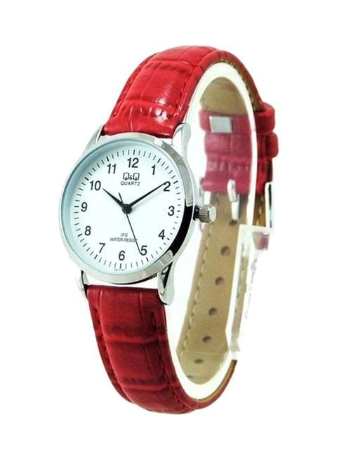 Q&amp;Q - Kids&#39; Leather Analog Wrist Watch C215J803Y