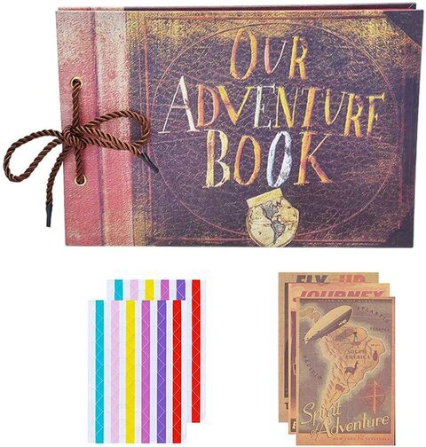 Doreen Our Adventure Book Set Handmade DIY Family Scrapbook Photo Album Expandable 11.6 x 7.5 Inches 80 Pages（GC1134A）