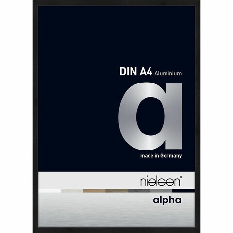 Nielsen Alpha 21cm x 29.7cm Aluminum Picture Frame - A4 - Black Matte