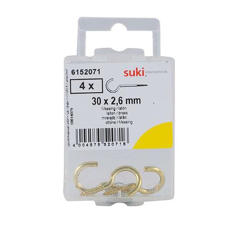 Suki Cup Hooks (30 X 2.6 Mm, Pack Of 4)