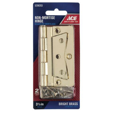 Ace Brass Non-Mortise Hinge (8.9 Cm, 2 Pc.)