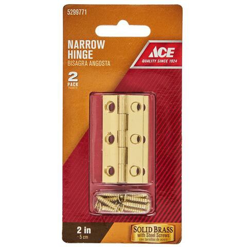 Ace Brass Narrow Hinge (5 Cm, 2 Pc.)