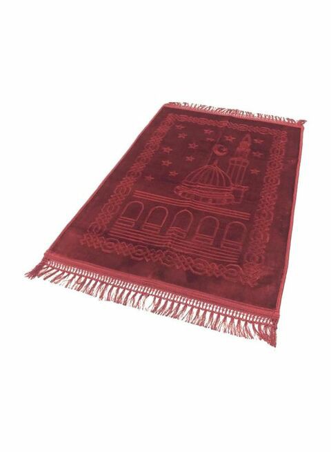 Generic Velvet Prayer Mat Red 80X120Centimeter