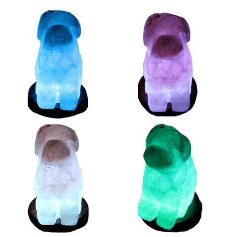 Generic Multi Color USB Himalayan Salt Lamp- Dog