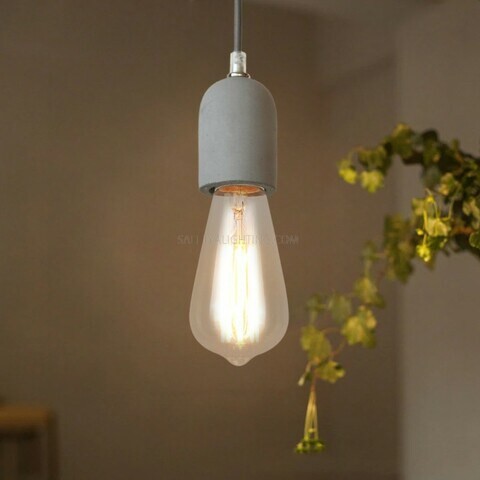 Indoor Veronica Suspension Pendant Retro Style Ceramic Hanging Light Braided Cable - Dark Grey