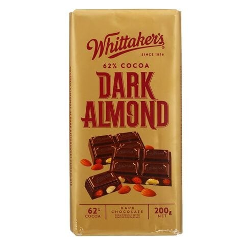 WHITTAKERS DARK ALMOND BAR 200G